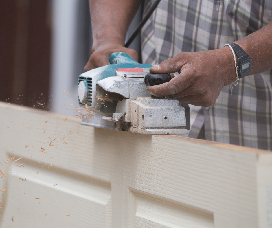 renewable-house.co.uk planing a door